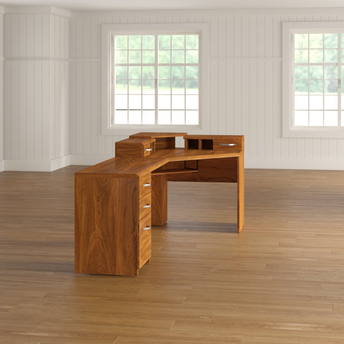 Millwood Pines Leavy Reversible LShape Desk & Reviews Wayfair